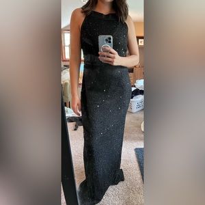 Pappell Boutique Evening Formal Beaded Gown Silk